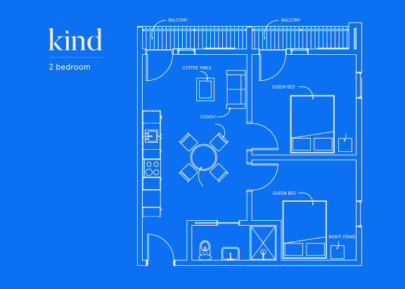 Floor Plan  blueprint floor plan of a 2 bedroom apartment