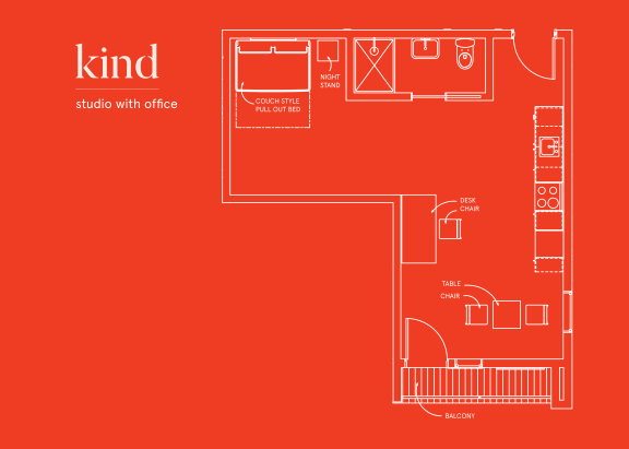 Floor Plan  floor plan of a studio apartment