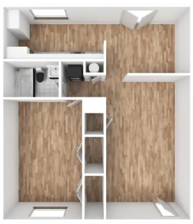 Floor Plan  NOMA Flats 1 Bedroom Floorplan