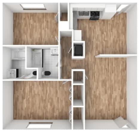 Floor Plan  NOMA Flats 2 Bedroom Floorplan