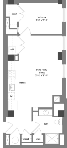 Floor Plan  UNIT TYPE 10J  at The Lady, Columbia, SC