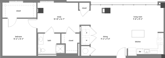 Floor Plan  UNIT TYPE 3D TYPE A  at The Lady, Columbia, South Carolina