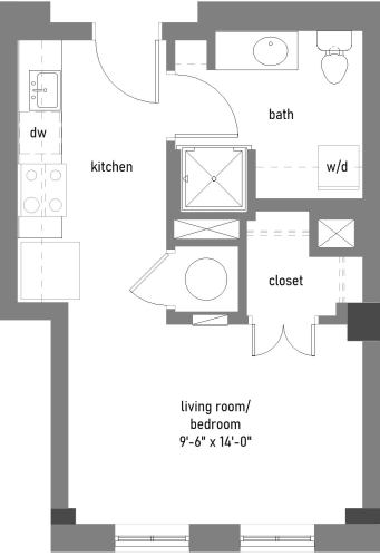 Floor Plan  UNIT TYPE 6D  at The Lady, Columbia, SC