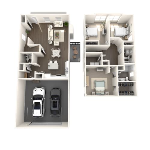 Floor Plan  3 bedroom 2.5 bathroom townhome floor plan Aspen Lakes Estates in Holt, MI