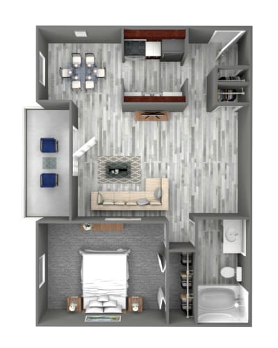 Floor Plan  1 Bedroom Apartment