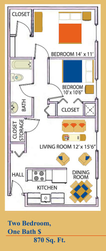 Floor Plan  a floor plan of a small house