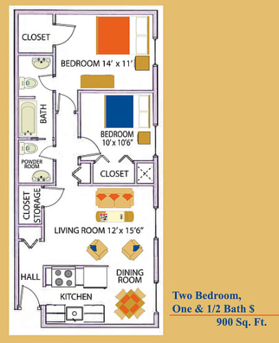 Floor Plan  a floor plan of a small house