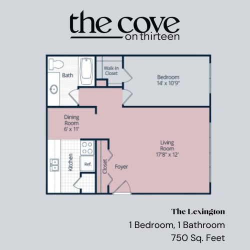 Floor Plan  the floor plan of the cove athens apartments