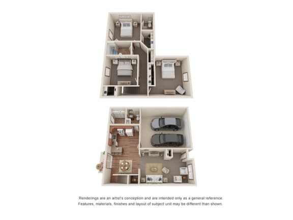 Floor Plan  3 Bed | 2 Bath 2-Story + Basement