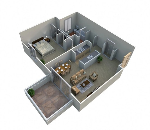 Floor Plan  One Bedroom Deluxe