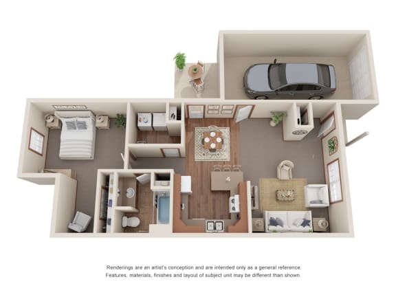 Floor Plan  1 Bed | 1 Bath Ranch