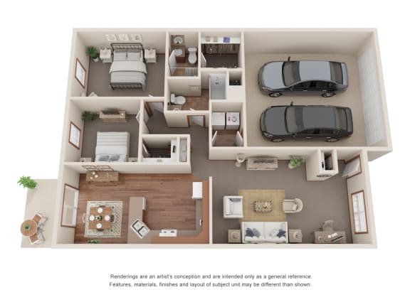 Floor Plan  2 Bed | 2 Bath Ranch