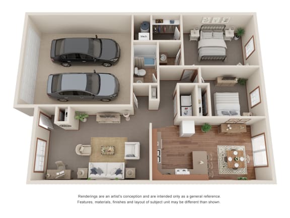Floor Plan  2 Bed | 1.5 Bath Ranch