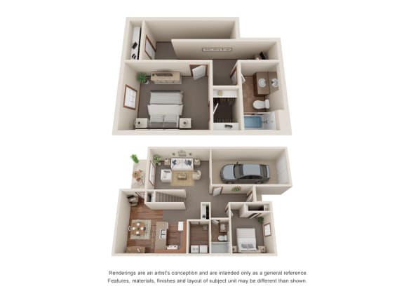 Floor Plan  2 Bed | 2 Bath 2-Story