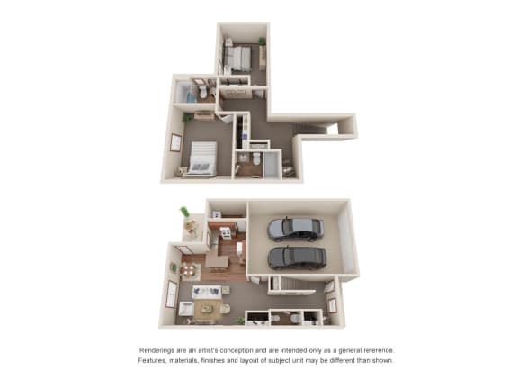 Floor Plan  2 Bed | 2.5 Bath 2-Story