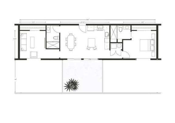 Floor Plan  Penthouse: Quarta w/ Private Patio