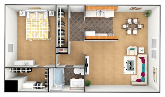 Floor Plan  One Bedroom Select