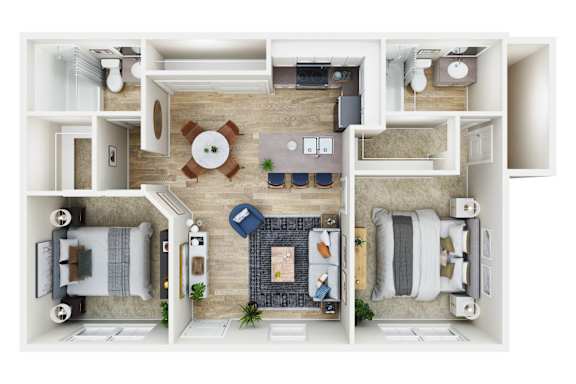 Floor Plan  Two Bedroom Two Bathroom