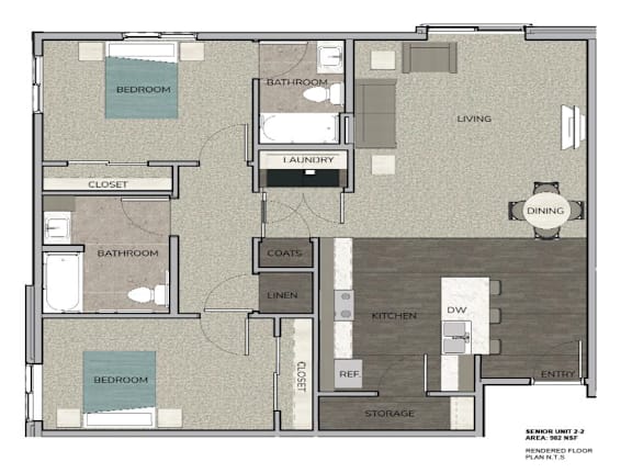 Floor Plan  a floor plan of a town house with bedrooms and a living room