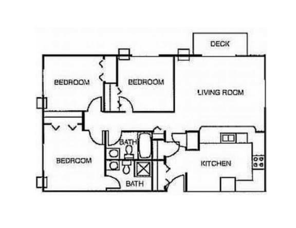 Floor Plan  a floor plan of a house with a kitchen and a living room
