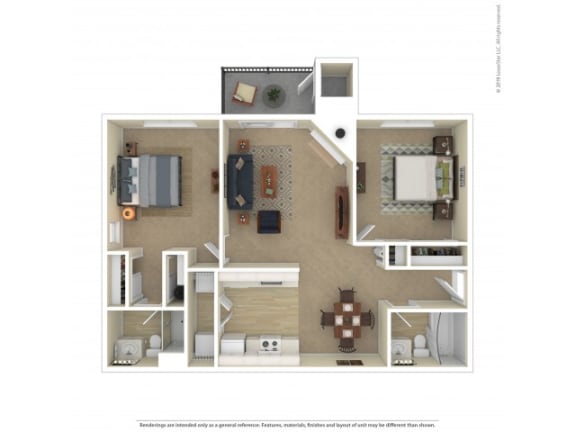 Floor Plan  Cedar  | 2 Bedroom Apartments For Rent In Mountlake Terrace, WA | Taluswood Apartments