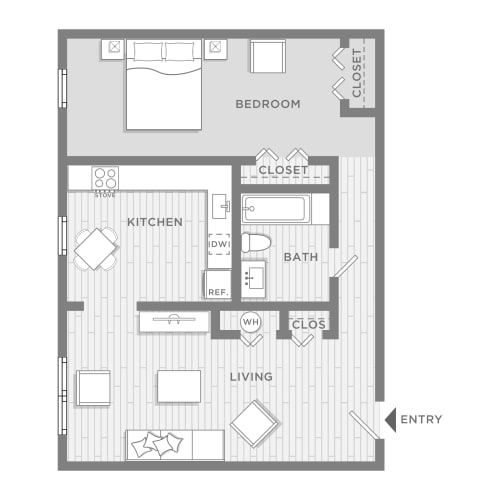 Floor Plan  1 BR Garden (A) - Ringo Ave