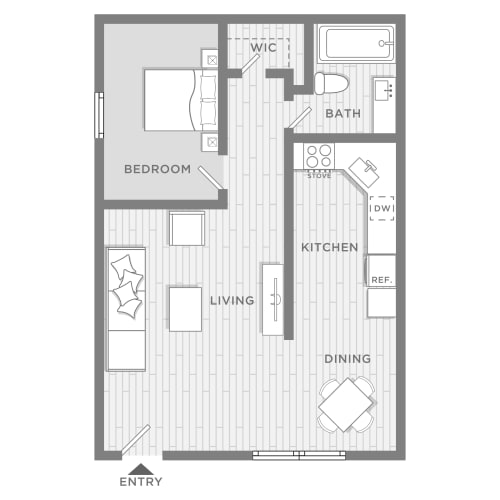 Floor Plan  1 BR Garden (B) - Ringo Ave
