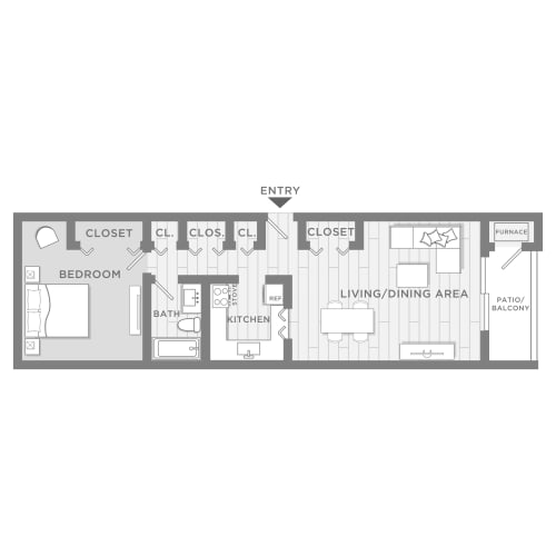 Floor Plan  1x1 Garden