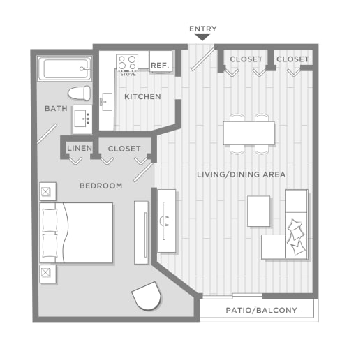 Floor Plan  Senior Living 1x1