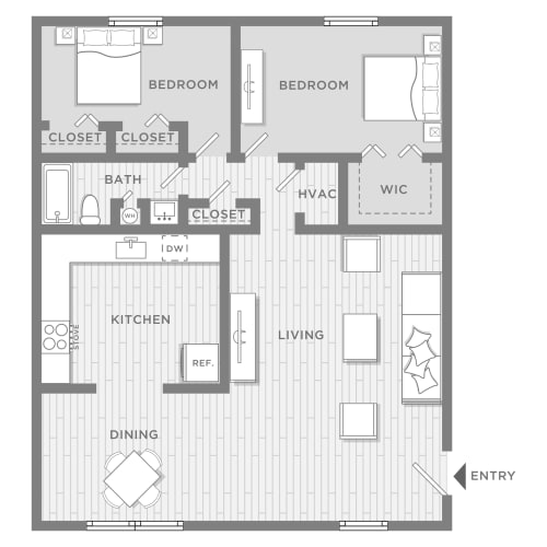 Floor Plan  2 BR Garden (A) - Ringo Ave