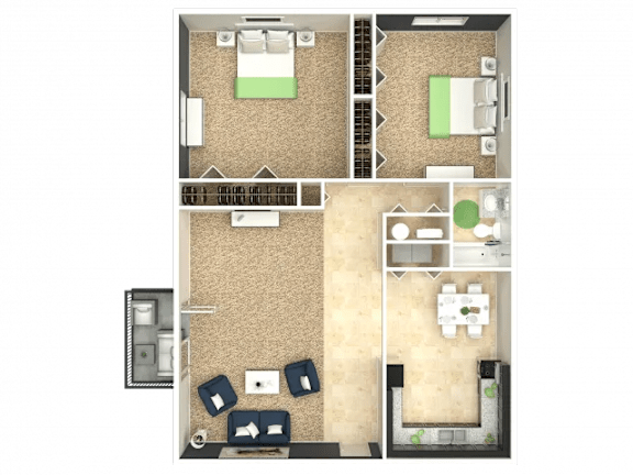 Floor Plan  a floor plan of a house with a bedroom and a living room