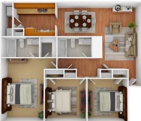 Floor Plan  3 Bed 2 Bath