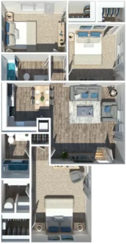 Floor Plan  3 Bed 2 Bath