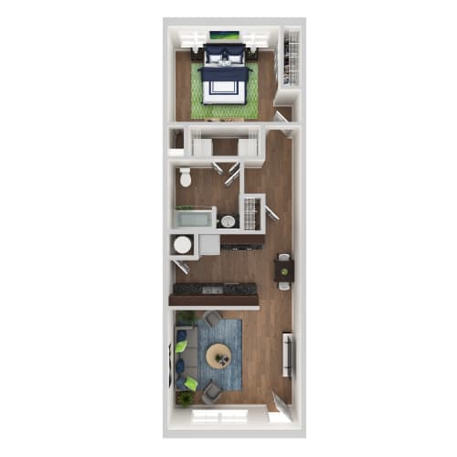 Floor Plan  a floor plan of a house with a bedroom and a living room