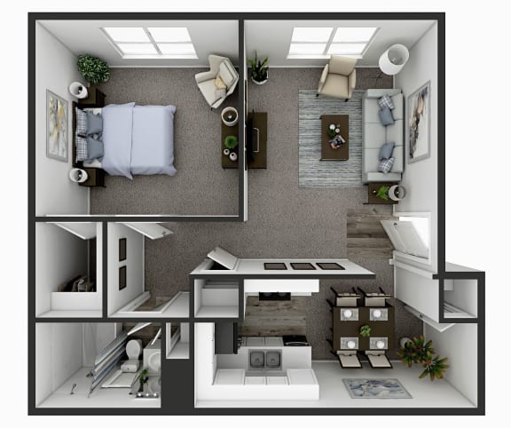 Floor Plan  1 BR Garden - Georgetown Road