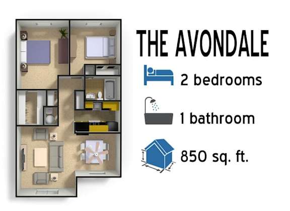 Floor Plan  a floor plan of a small apartment with a bathroom and a bedroom