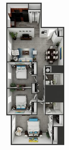 Floor Plan  the floor plan of a 2100 sq ft apartment