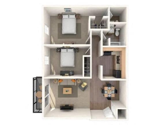 Floor Plan  2 Bedroom 1.5 Bath