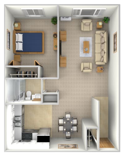 Floor Plan  One Bedroom Floorplan
