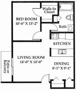 Floor Plan  the floor plan of a small house with a living room and a bedroom