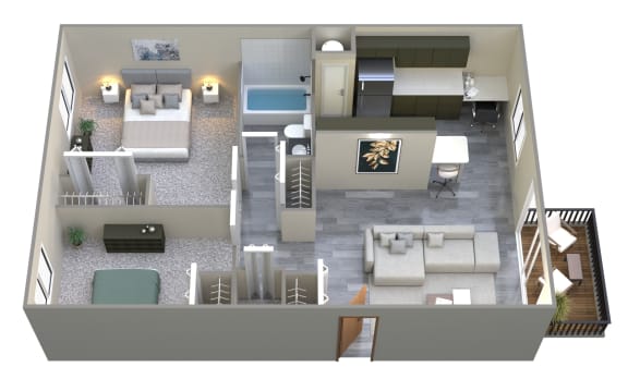 Floor Plan  two bedroom floorplan