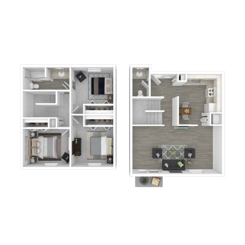 Floor Plan  a floor plan of a bedroom and a living room