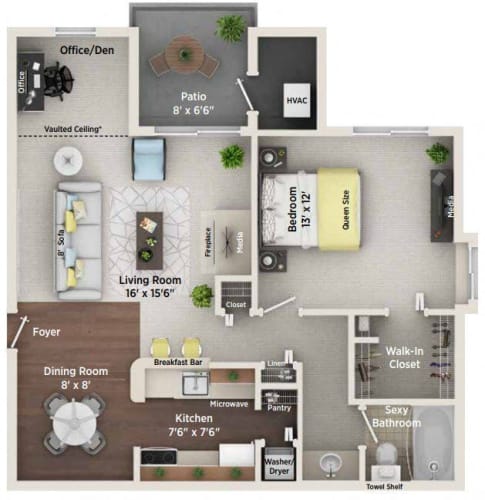 Floor Plan  A1 Floor Plan at Village Club on Franklin, Michigan
