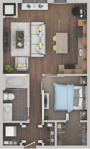 Floor Plan  A Floor Plan at Ann Arbor City Club, Michigan