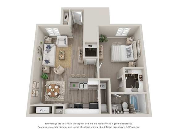 Floor Plan  The Ashe Floorplan 789 sft