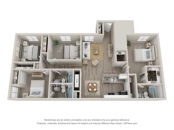 Floor Plan  The Beaumont Floorplan 1405 sqft