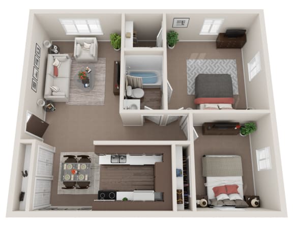 Floor Plan  The Hemingway - Renovated