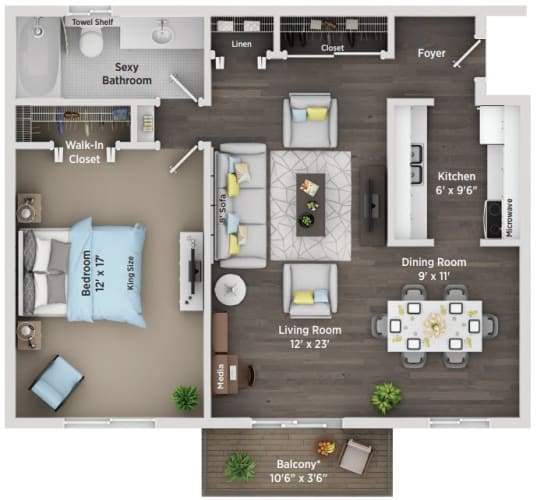 Floor Plan  Plan A3 at Village Club of Royal Oak, Royal Oak, MI