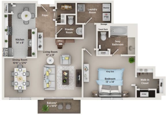 Floor Plan  A3 Floor Plan at Regents Club of Troy, Michigan