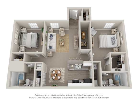 Floor Plan  The Warwick floor plan 1050 sft